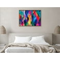 thumbnail image 6 of Kate and Laurel Sylvie EV Brushstroke 128 Framed Canvas Wall Art by Jessi Raulet of Ettavee, 31.5x41.5 Gold, Modern Abstract Colorful Fun Art for Wall, 6 of 7