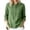 *Army Green, variant on VBVC Women's 3/4 Sleeve Henley Blouses , Ladies' Mandarin Collar Half Button Shirts , Casual Loose Fit Tunic Tops For Women, S-2XL