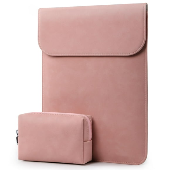 HYZUO 15 Inch Laptop Sleeve for MacBook Air 15 M3 A3114 M2 A2941 2024 2023, 15 Surface Laptop 7/6/5/4/3, MacBook Pro 15 2019-2016, with Pouch, Pink