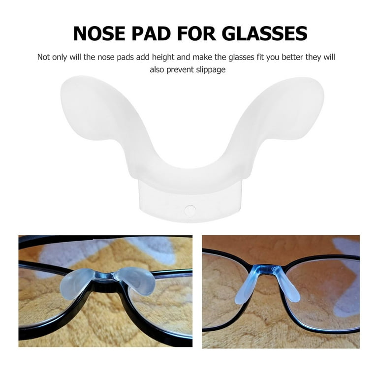 8 pcs Replaceable Glasses Nose Pads Silicone Nose Cushions Comfortable Eyeglass Nose Pads