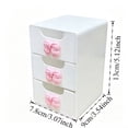 thumbnail image 3 of AYktou Desktop Storage Drawer with Bow, Drawer Storage Organizer Stackable Unit with 3 Sliding Drawer, Multi-Purpose Bedside Night Stand Bedroom Storage Box Kitchen Pantry Storage Bins, White, 3 of 9