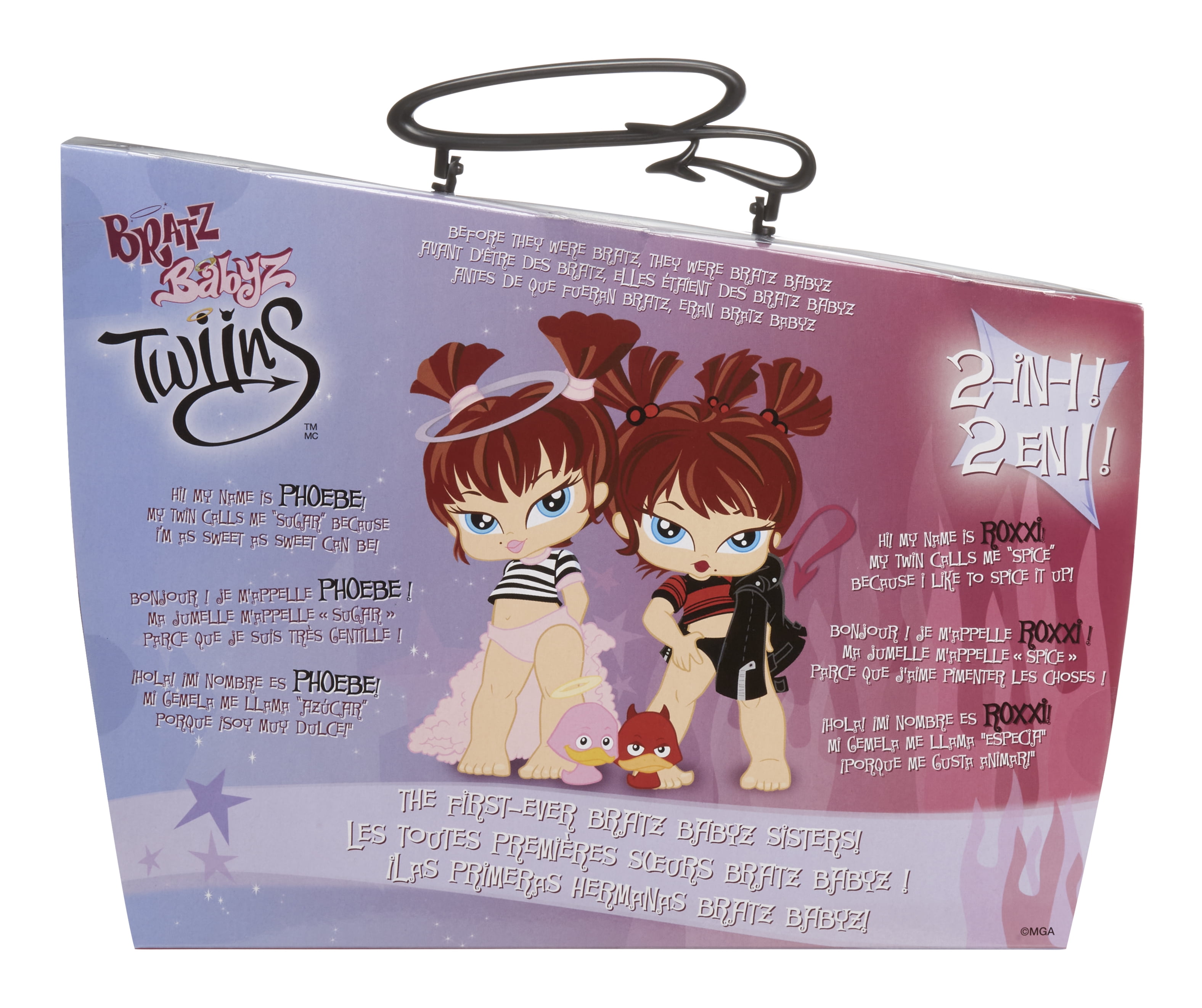 Bratz Babyz Twiins Phoebe and Roxxi 2-Pack Collectible Fashion Dolls with Pets