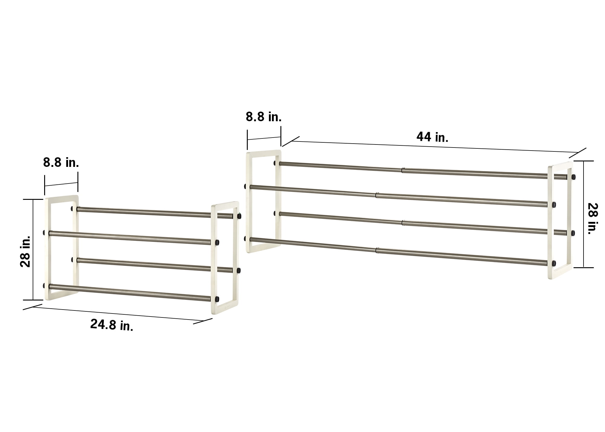 TRINITY Basics® EcoStorage® 2-Tier Bamboo Shoe Rack, 2-Pack