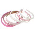 thumbnail image 1 of Juego de 7 diademas de moda, diademas de diferentes diseños, diademas plisadas, diademas de color sólido, accesorios para el cabello de perlas sintéticas para fiesta de niña colorida, 1 of 7