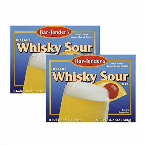 Bar-Tender's Instant Cocktail Drink Mixes 8 ct Boxes (Pack of 2) (Whisky Sour 2 Pack)