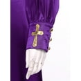thumbnail image 5 of TiaoBug Clergy Robe for Women Button Down Clergy Dress Cassock Pulpit Church Minister Vestment Liturgical Gown Purple XL, 5 of 7