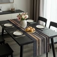 thumbnail image 2 of Black Brown Plank Table Runner 48 Inches Long, Vintage Chic Wooden Grain Kitchen Coffee Dining Table Decoration for Home Party Birthday Wedding Home Decor 13x48 Inches, 2 of 8