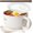 White - Set of 1, variant on 38 oz Soup Bowls with Handles, , Spoons & Chopsticks - 6 Inch Large Microwave Safe Ceramic Ramen Bowls, Soup Mugs & Cereal Bowls for Noodles, Oatmeal, Meal Prep (Black-Set of 1)