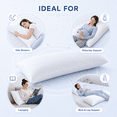 thumbnail image 5 of Yalamila Memory Foam Body Pillow Insert for Adults, Full Length Firm Pillow for Side Sleepers, Breathable Long Bed Pillow, 20x54 in, White, 5 of 6