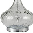 thumbnail image 4 of Table Lamp with Pot Bellied Glass Body, Clear and White- Saltoro Sherpi, 4 of 5