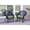 Black, variant on Jeco Santa Maria Honey Wicker Chair with Hunter Green Cushion - Set of 2