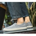 thumbnail image 4 of Men's Canvas Slip-on Espadrilles Loafers,Fashion Breathable Hand Stitching Linen Indoor Outdoor Non-Slip Comfortable Flat, Fisherman Casual Walking Sneakers Boat Shoes, 4 of 7