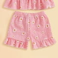 thumbnail image 3 of Toddler Baby Girl Outfits Solid Summer Clothes Daisy Sleeveless Top and Ruffled Shorts Kaprioy Girls Clothes 6 12 18 24 Months 2T 3T 4T, 3 of 5