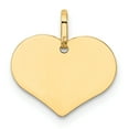 thumbnail image 4 of Collier Pendentif en Forme de Cœur en Or Jaune 14k avec Pendentif Charme Gravable, 4 of 8