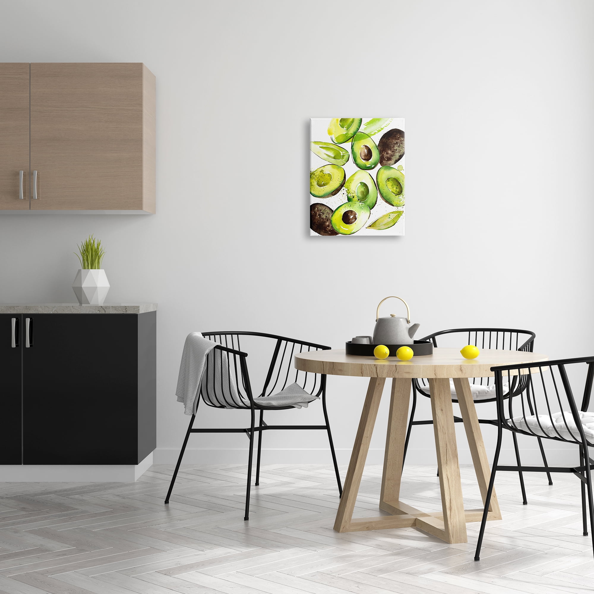 Stupell Industries Modern Avocado Halves Food & Beverage Painting Gallery Wrapped Canvas Print Wall Art, 16 x 20