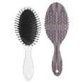 thumbnail image 2 of Pastoral Style Hair Brush with Floral and Tribal Patterns, Vintage Bohemian Soft Paddle Brush for Wet & Dry Hair, 2 of 7