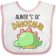 thumbnail image 3 of Inktastic Auntie's Lil' Dinosaur with Cute Stegosaurus Boys or Girls Baby Bib, 3 of 4