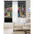 thumbnail image 2 of Spring Flowers Blackout Curtains 54 Inches Long, Botanical Blooms Floral Painting Art Thermal Insulated Black Out Curtains, Darkening Window Curtain Drapes for Bedroom Living Room 45"x54" 2 Panels, 2 of 9