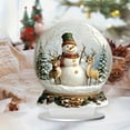 thumbnail image 3 of Christmas Crystal Ball Ornament, 2D Acrylic Snow Globe Style Desktop Decor for Office Home Shelf Holiday Decoration(C), 3 of 6