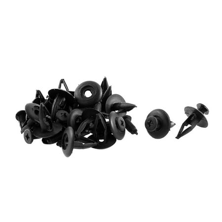 

Unique Bargains 20 Pcs 20mm x 9mm Black Plastic Push-Type Muds Rivet Clips for Toyota