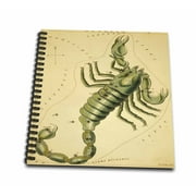 3dRose Print of Vintage Scorpio Astrological Sign - Drawing Book, 8 by 8-inch