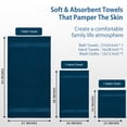 thumbnail image 3 of Dan River 3 Piece Towel Set Soft Quick Drying Cotton Bath Towel For Gym, Spa and Bathroom - Opal Blue, 3 of 11