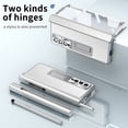thumbnail image 3 of for Samsung Z Fold 4 Case with Screen Protector Pen Holder Hinge Protection Magnetic Kickstand PU Leather Shockproof All-inclusive Case Cover for Samsung Galaxy Z Fold 4, Silver, 3 of 7