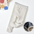 thumbnail image 2 of Odeerbi Kids Girls Fleece Lined Pantyhose Cotton Tights Winter Thermal Leggings Kids Thickened Stretchy Tights Pants Thin Fleece Sunflower Socks Kids Clothes Beige, 2 of 4