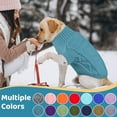 thumbnail image 6 of ZDM Small Dog Pullover Sweater, Cold Weather Cable Knitwear, Classic Turtleneck Thick Warm Clothes for Chihuahua, Bulldog, Dachshund, Pug (Peacock Blue, Small), 6 of 6