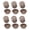Brown, variant on YAHHU 6pcs Plastic Flower Plant Pots Gardening Container with Drainage Holes for Home Balcony Garden, White, 4.8 inches / 12.2 cm