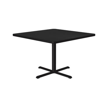 Correll 42" Square Commercial Wood top Cafe and Breakroom Table in Black Granite