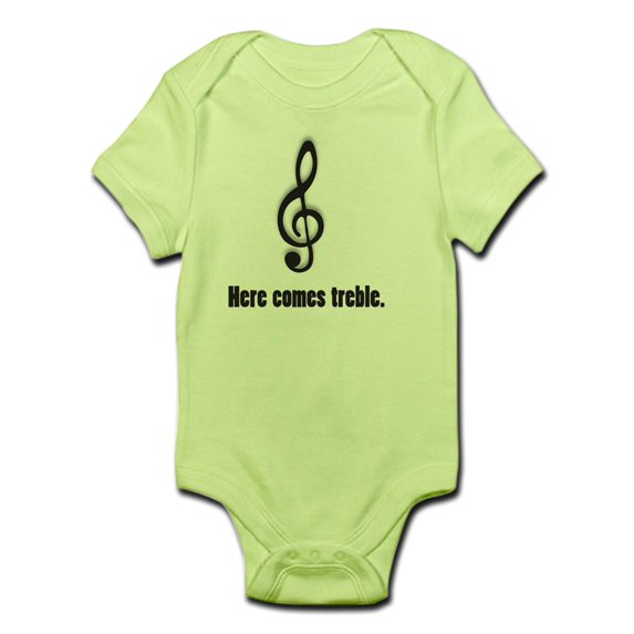 CafePress - Here Comes Treble Infant Body Suit - Baby Light Bodysuit