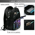 thumbnail image 4 of Honeii Starry Night Iris Field for Travel Laptop Backpack, Business Laptops Backpack with USB Charging Port, College High School Computer Bag for Men Women, 4 of 7