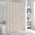 thumbnail image 6 of Colorful Polka Dot Shower Curtain, Waterproof Shower Curtains for Bathroom, Vintage Minimalist Geometric Beige Washable Fabric Bathtub Curtain Set Bath Decor with 12 Hooks Stall 36"x72", 6 of 8