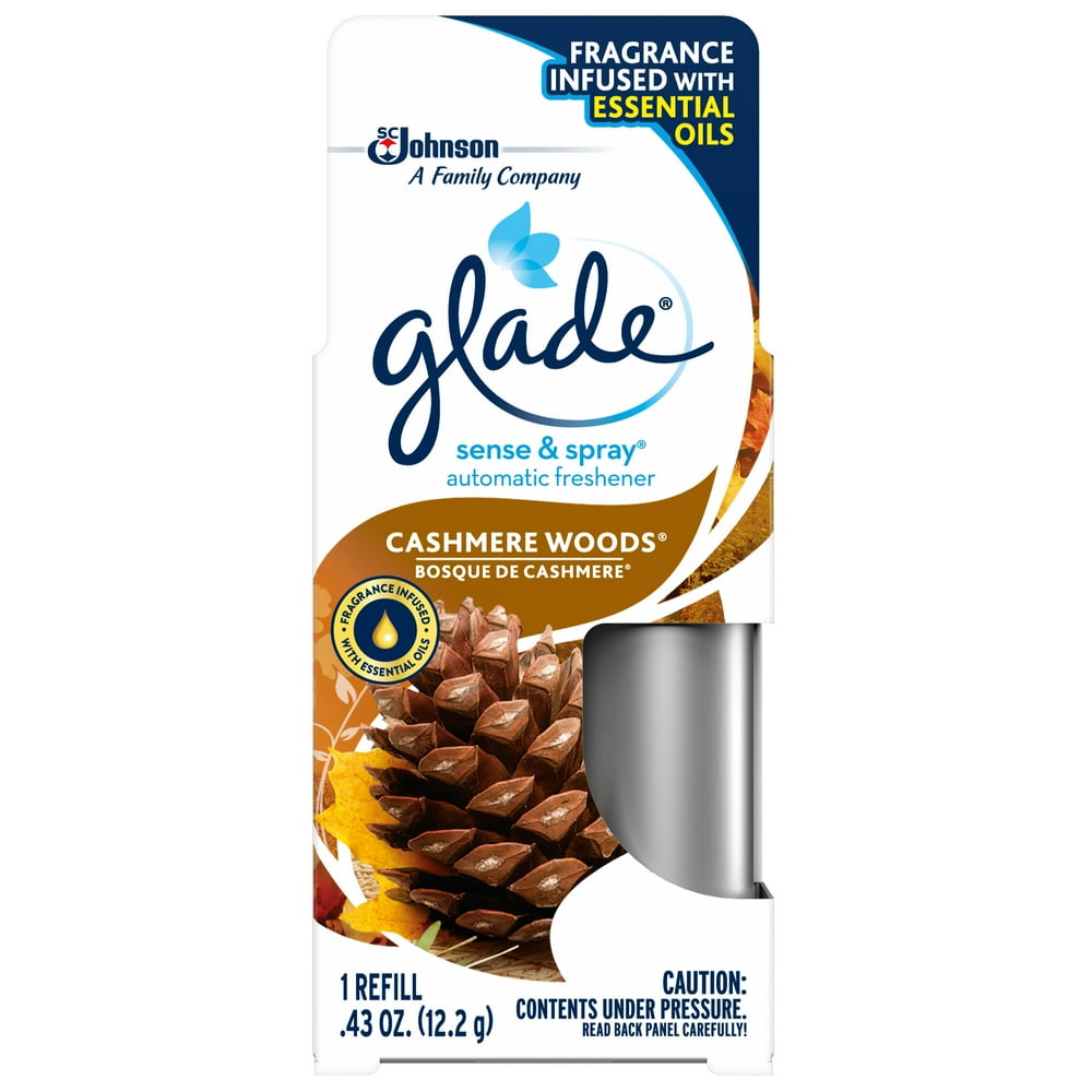 Glade Sense & Spray Cashmere Woods Refill, Fits in Holder Equipped With