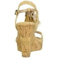 thumbnail image 4 of Charles David La Jolla Sand Ankle Strap Open Toe Nude Cork Wedge Platform Sandal (SAND, 6.5), 4 of 4