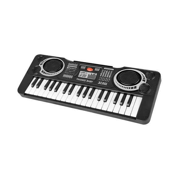 Teclado HUOGUO, 37 teclas, música electrónica digital con micrófono