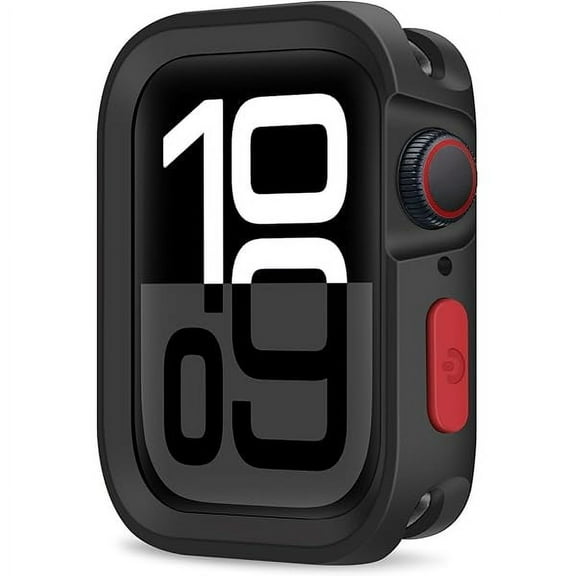 wonima01 Rugged Case Compatible with Apple Watch Case 46mm Series 11/10, Soft Flexible TPU Shockproof Protective Bumper Cover for iWatch 46mm, Black