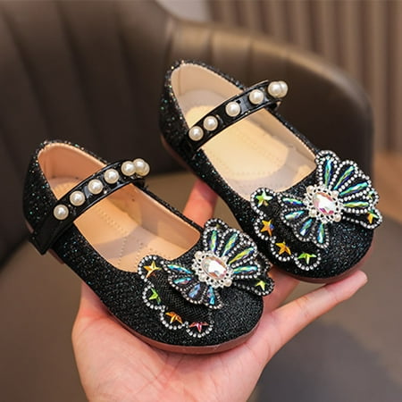 

8QIDA Sandals Girls Size 2 Big Kid Girls Sandals Fashionable New Pattern Bow Decoration Cute Flat Bottom Lightweight Comfortable Shoes 21