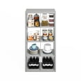 thumbnail image 5 of Furinno Hermite 8-Cube Open Shelves Kitchen Storage, Kitchen Island, Bakers Rack, Buffet Sideboard, Light Grey, 5 of 6