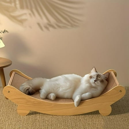 U Shaped Scratching Laying Bed, Perfect for Owners and Cat Lovers-Size Small