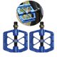 thumbnail image 3 of Paquete de 2 pedales de bicicleta de montaña Pedal plano de bicicleta de rodamiento sellada de aluminio para bicicleta de carretera BMX Azul Macarena pedales de bicicleta de montaña, 3 of 8