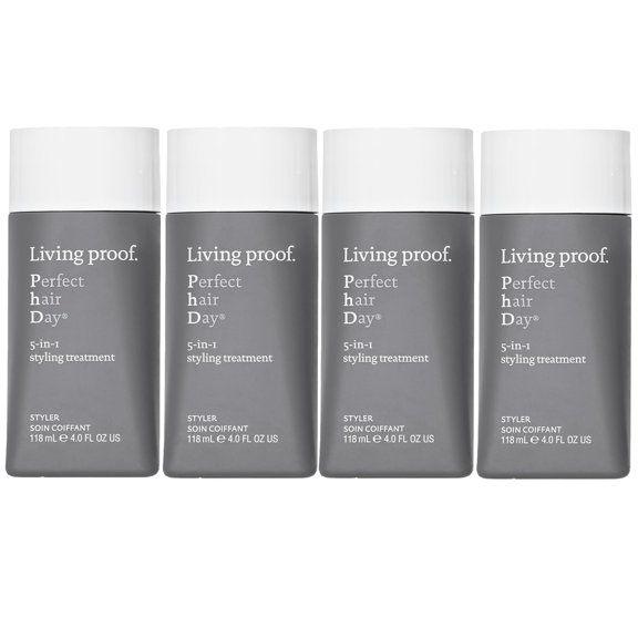 Living Proof Perfect Hair Day 5-in-1 Styling Treatment 4 oz (Pack of 4)