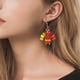 thumbnail image 4 of WILLBEST Aretes Mujer Plata Pendientes De Pavo Impresión Acrílica Pendientes De Moda Joyería Mujer, 4 of 4
