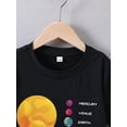 thumbnail image 3 of Camiseta de verano de manga corta con estampado de letras para niño, estilo informal, camiseta gráfica educativa, 3 of 6