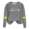 thumbnail image 1 of Timegard Chandail à Col Rond pour Femmes, Épaules Tombantes, Chandail à Enfiler Imprimé, Automne Hiver, Décontracté, Ample, Confortable, Hauts, 1 of 4