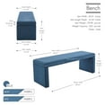 thumbnail image 6 of Porthos Home Cyril Accent Bench for Living Room, Bedroom and Entryway in Sleek Arched Design and Soft Fabric Upholstery, Minimalist Look and Easy-to-match Colors for Every Home and Office, 6 of 6