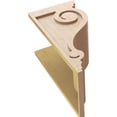 thumbnail image 6 of 12"W x 12"D x 24"H Wide Scroll Rough Cedar Woodgrain TimberThane Corbel, Primed Tan, 6 of 6