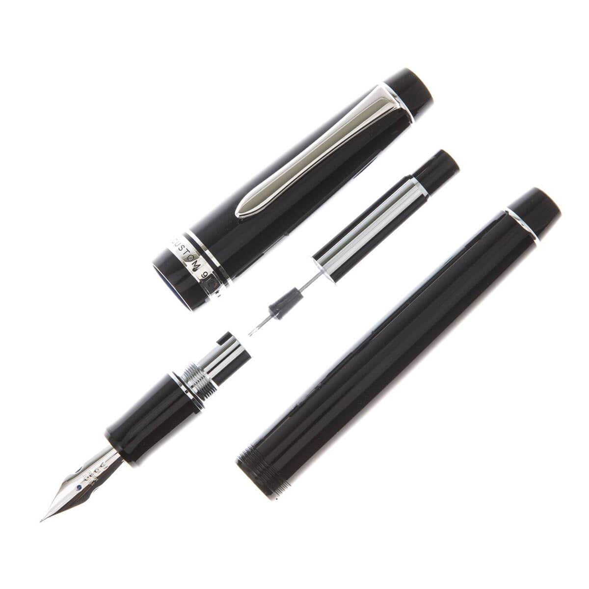 Pilot Custom 912 Fountain Pen, Black Barrel, Soft Fine Nib (71616)