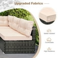 thumbnail image 4 of 7 Piece Rattan Sectional Sofa Set, Outdoor Conversation Set, All-Weather Wicker Sectional Seating Group with Cushions & Coffee Table, Modern Furniture Couch Set for Patio Deck Garden Pool, 4 of 9